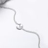 925 Sterling Silver Couple Heartbeat Bracelet with Cuban Link Chain men bracelet