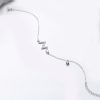 925 Sterling Silver Couple Heartbeat Bracelet with Cuban Link Chain women bracelet