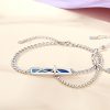 925 Sterling Silver Couple Star Sign Bracelet for men