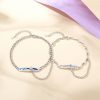 925 Sterling Silver Couple Star Sign Bracelet