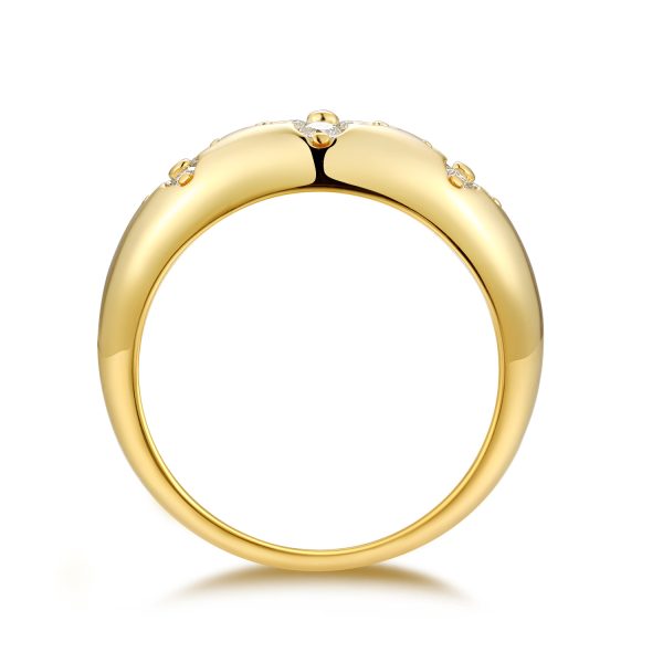 925 Sterling Silver Diamond Flower Ring For Women - Image 5