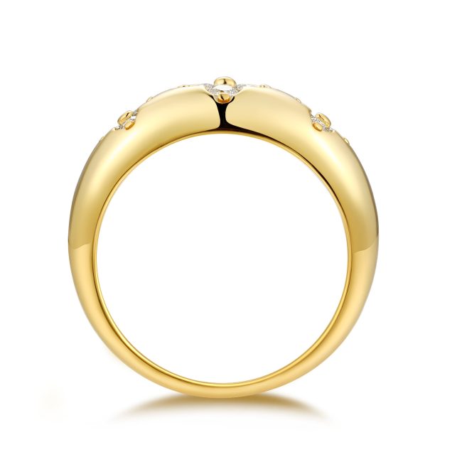 925 Sterling Silver Diamond Flower Ring For Women - Image 5