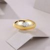925 Sterling Silver Rings For Women With Oval Diamond