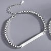 Couple Bracelet Sterling Silver Box Chain Bracelet blank men bracelet