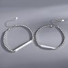 Couple Bracelet Sterling Silver Box Chain Bracelet
