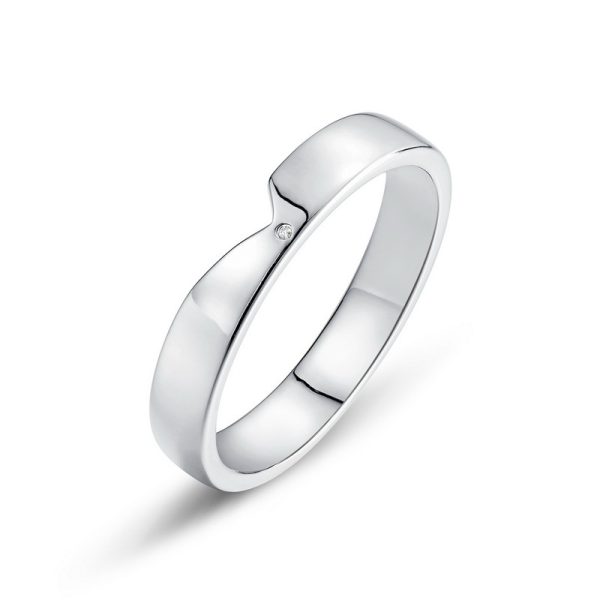 Couple Ring Sterling Silver With Heart Diamond Ring - Image 6