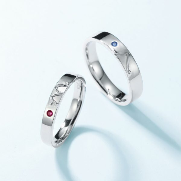 Couple Ring Sterling Silver With Lovebirds - Image 2