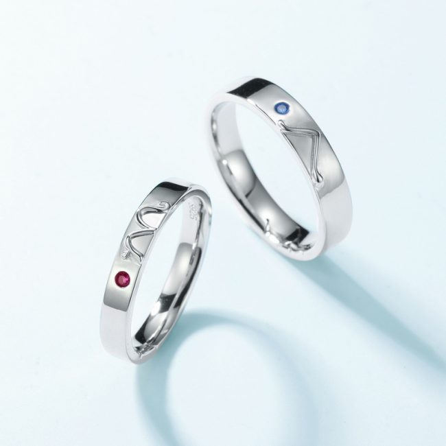 Couple Ring Sterling Silver With Lovebirds - Image 2