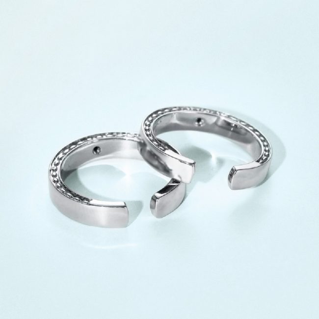 Couple Ring Sterling Silver With Timeless Love