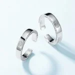 Anillos de plata para parejas "Amor Eterno" - Anillo grabable