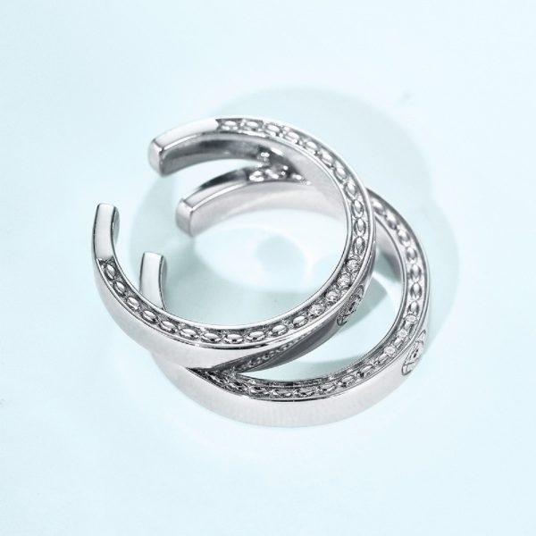 Silver Couple Rings of Timeless Love