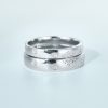Couple Ring Silver With snowflake front view