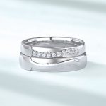 Anillos de pareja de plata con motivo de copo de nieve - Delicados