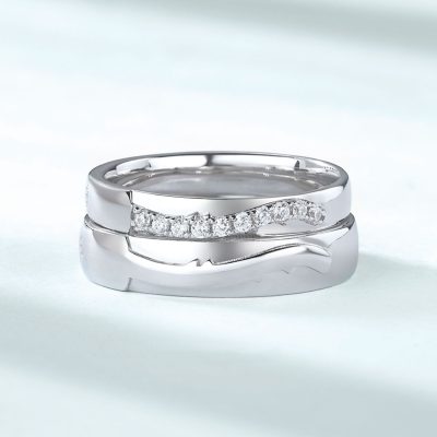 Couple Ring Sterling Silver With snowflake