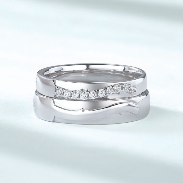 Couple Ring Sterling Silver With snowflake