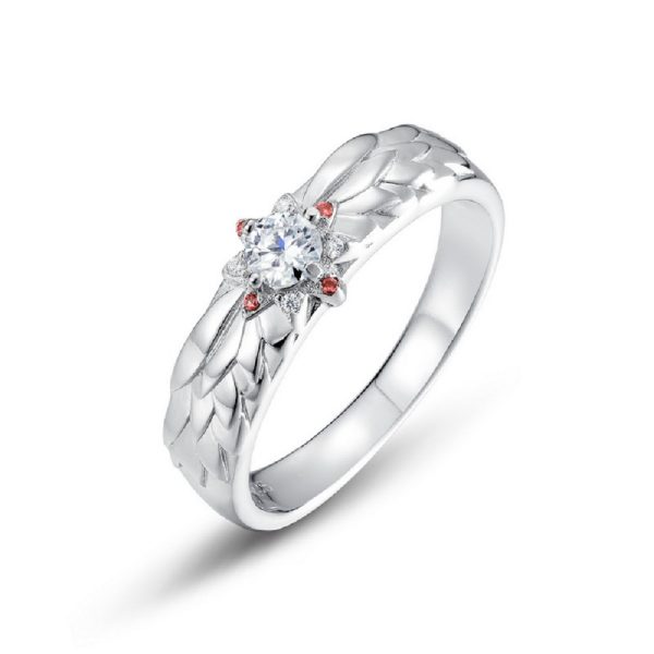 Diamond Couple Ring Sterling Silver With Dragon And Phoenix Wedding Rings - Image 5