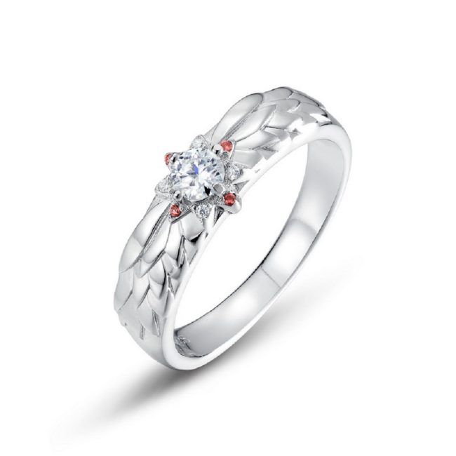 Diamond Couple Ring Sterling Silver With Dragon And Phoenix Wedding Rings - Image 5