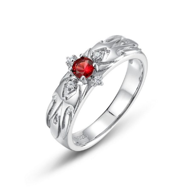 Diamond Couple Ring Sterling Silver With Dragon And Phoenix Wedding Rings - Image 6