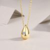 Diamond Pendant Sterling Silver Necklace For Her