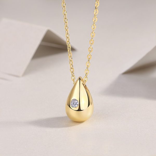 Diamond Pendant Sterling Silver Necklace For Her