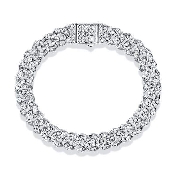 Pandora Cuban Link Bracelet Silver Diamond Bracelet