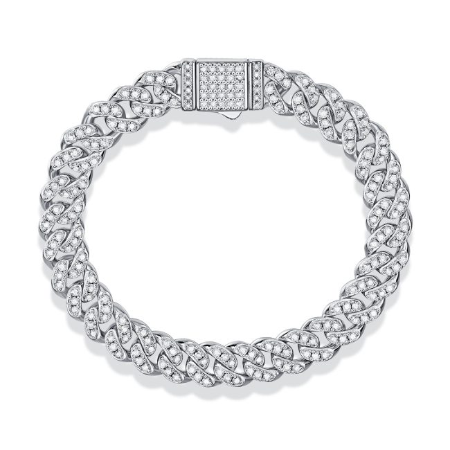 Pandora Cuban Link Bracelet Silver Diamond Bracelet