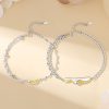 Silver Couple Bracelets With Sterling Silver Star
