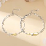 Silver Couple Bracelets With Sterling Silver Star