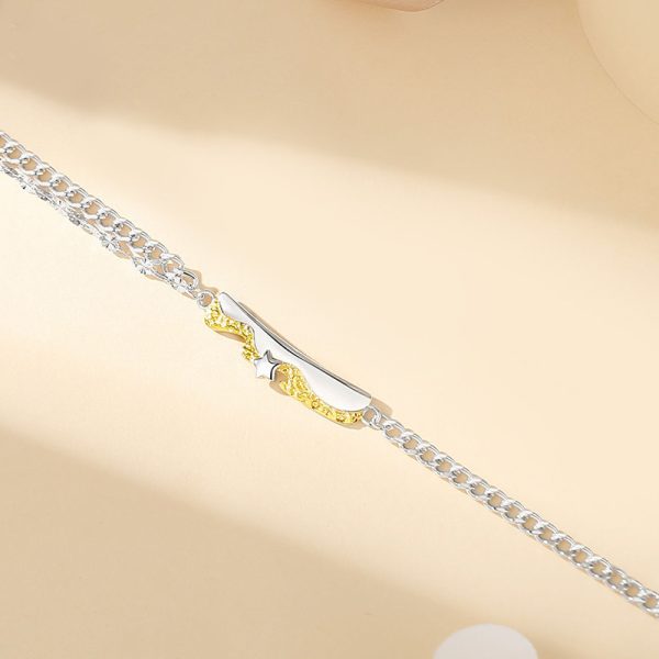 silver star bracelet for couples