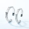 Sterling Silver Couple Ring For Geometric Ring