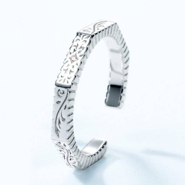 Sterling Silver Couple Ring For Geometric Ring - Image 4