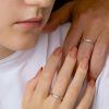Silver Couple Ring For Geometric Ring wear view image