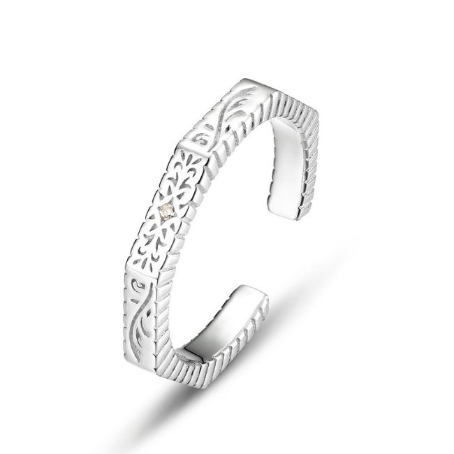 Sterling Silver Couples Rings For Geometric Ring womens ring