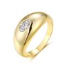 Sterling Silver Rings For Her With Oval Diamond