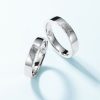 couple ring sterling silver with fingerprint heart front view