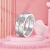 couple ring sterling silver with fingerprint heart