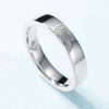 couple ring silver with fingerprint heart men ring