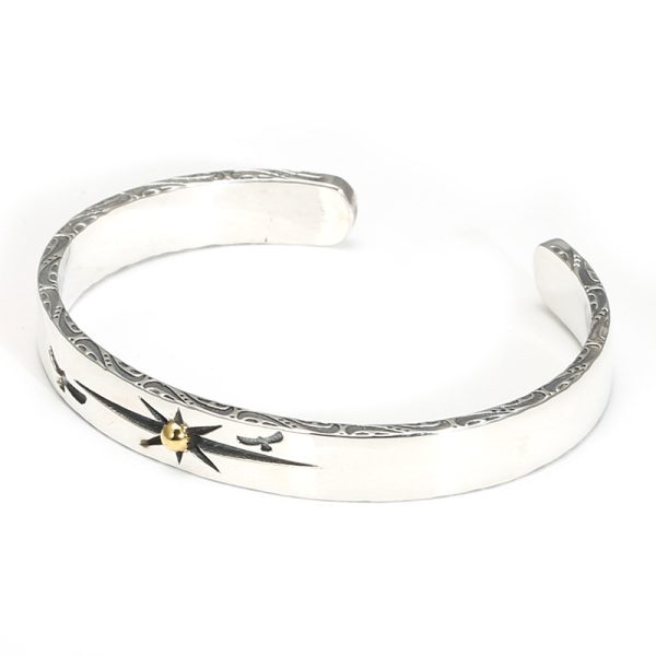 925 sterling silver bangle bracelet, weight: 27.3 grams.