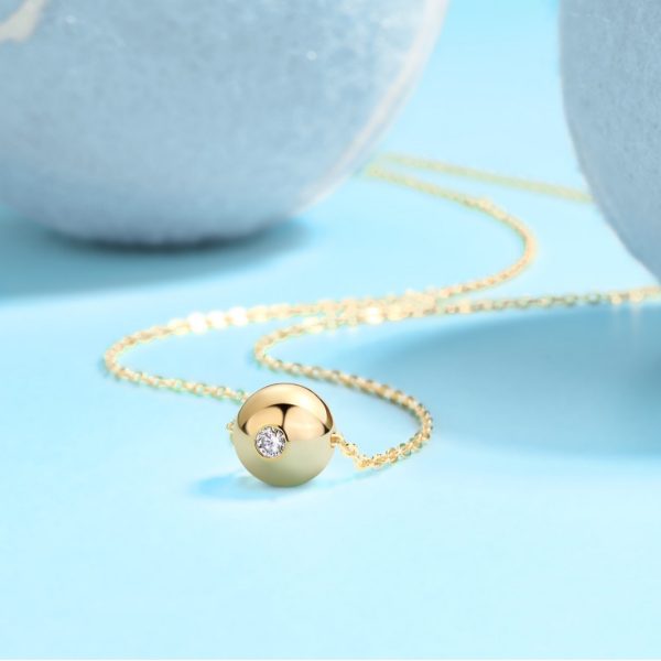 925 Sterling Silver Necklace With Bead Pendant For Women