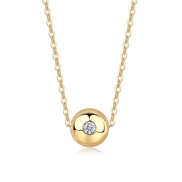 925 Sterling Silver Bead Pendant Necklace For Women - Image 5