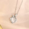925 Sterling Silver Necklace Cats Eye Stone for women