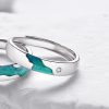 925 Sterling Silver Couple Aurora Rings for men