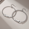 925 Sterling Silver Couple Bracelet Of Mountain