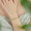 999 Sterling Silver Hetian Jade Bead Bracelet