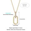 925 Sterling Silver Paperclip Pendant Necklace For Women size