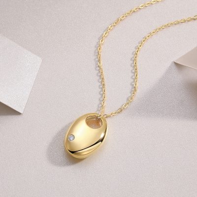 925 Sterling Silver Teardrop Pendant Necklace For Women