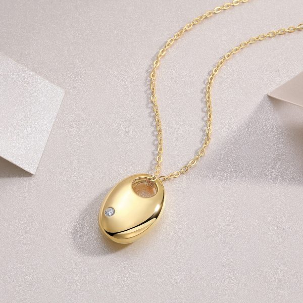 925 Sterling Silver Teardrop Pendant Necklace For Women