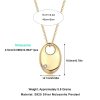 925 Sterling Silver Teardrop Pendant Necklace for women