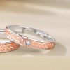 925 Sterling Silver Wheat Couple Rings for women, width about 3.25mm, weight about 1.6g