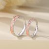 Adjustable Wheat Couple Rings In 925 Sterling Silver, inner detail view image
